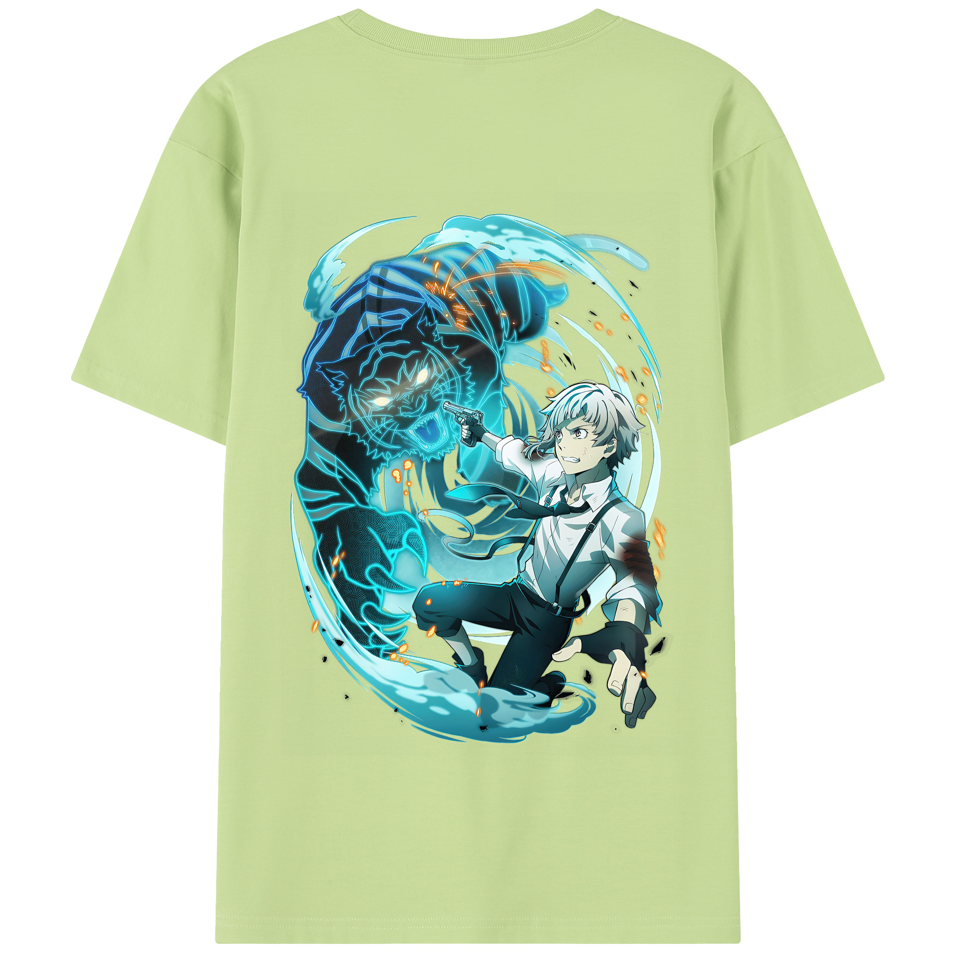 （画像用） 文豪ストレイドッグス Bungo Stray Dogs 綿100％半袖Tシャツ（背面プリント）